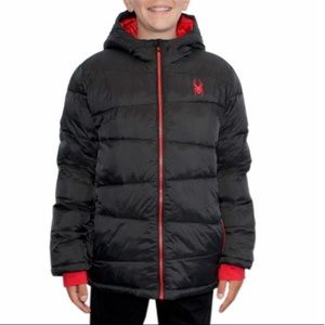 Spyder Youth 14-16 Black Puffer Coat - NWOT